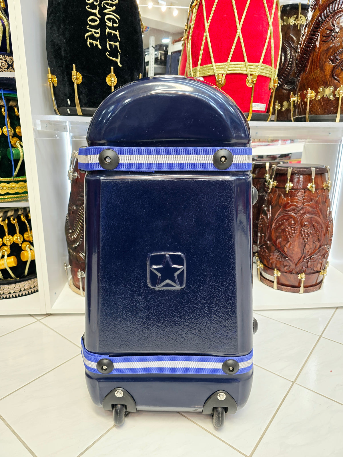 Sapphire Guardian Standard Tabla Case – Dual Locks, Buckles & Dual Handles *Minor Cosmetic Defects* - Sangeet Store
