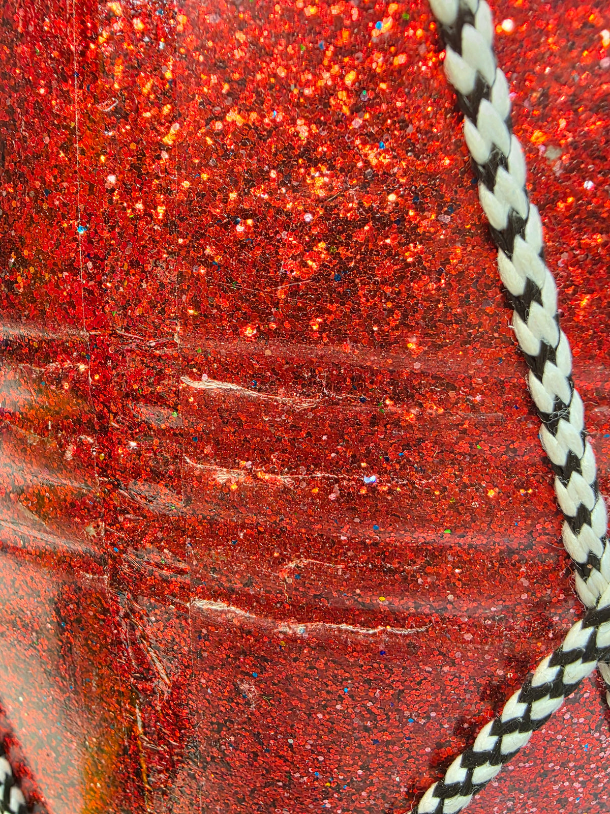 Crimson Thunder Lite – Compact 17.5" Glitter Red Fiberglass Punjabi Dhol *Minor Cosmetic Defect*