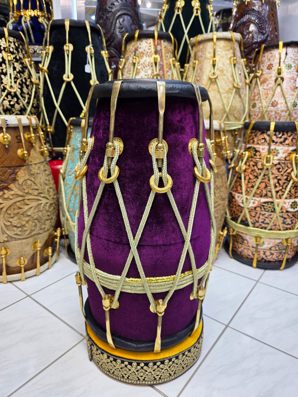Royal Elegance Velvet Twilight Dholak