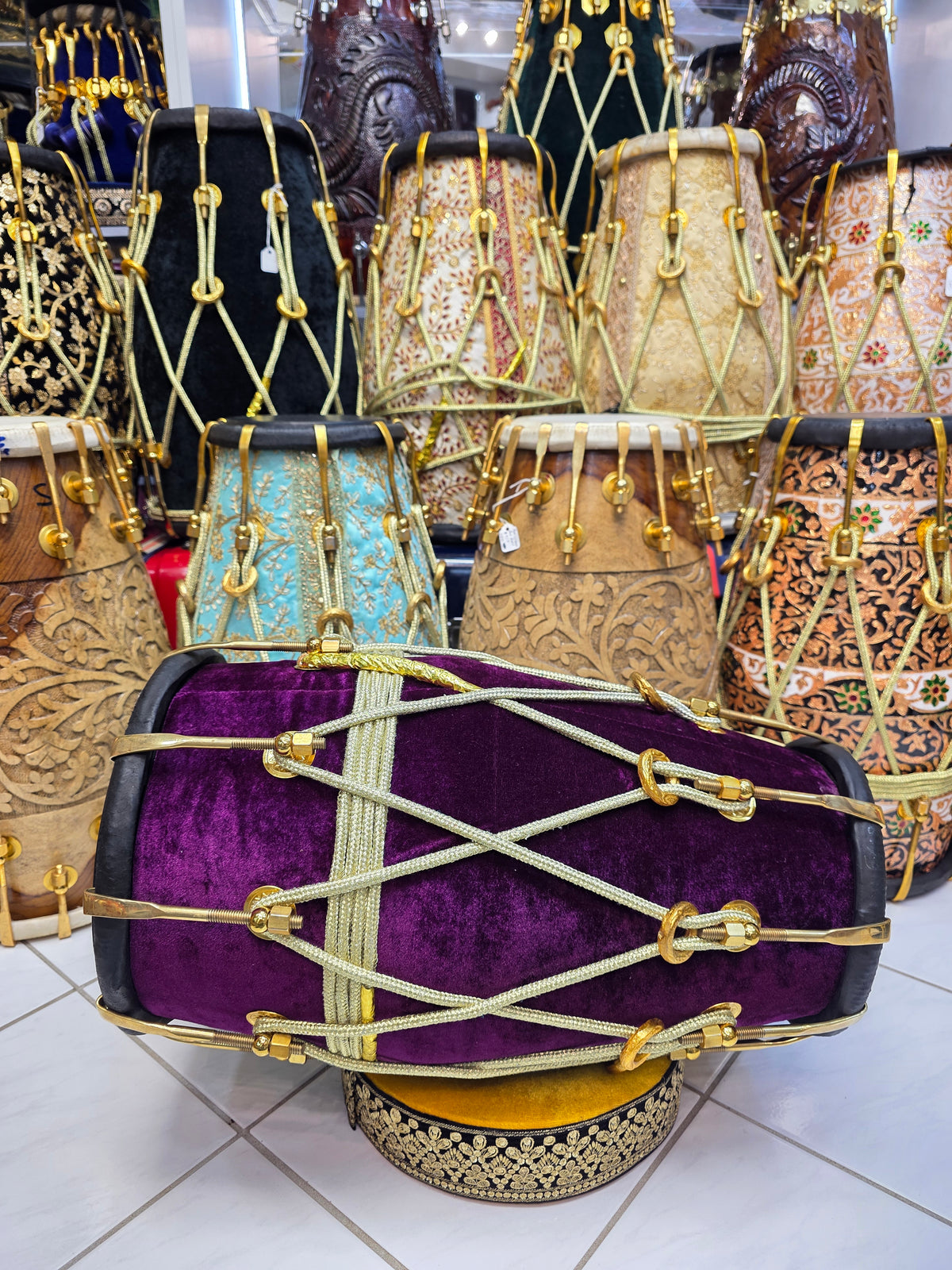 Royal Elegance Velvet Twilight Dholak