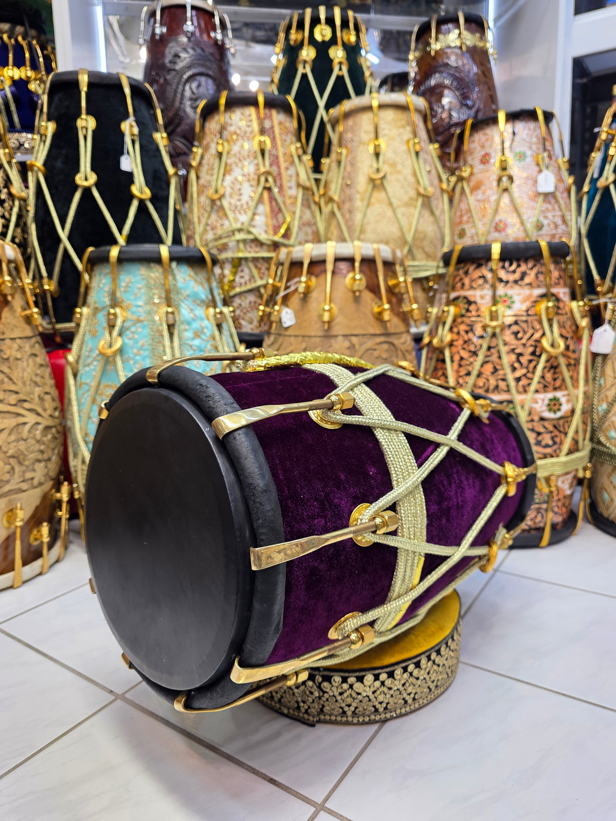 Royal Elegance Velvet Twilight Dholak