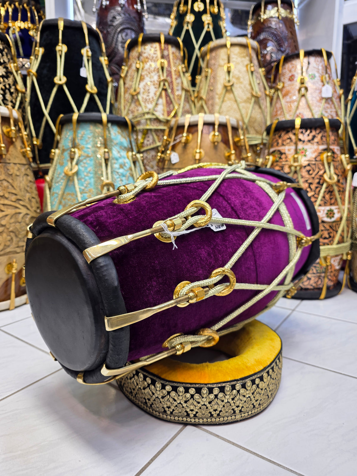 Royal Elegance Velvet Twilight Dholak