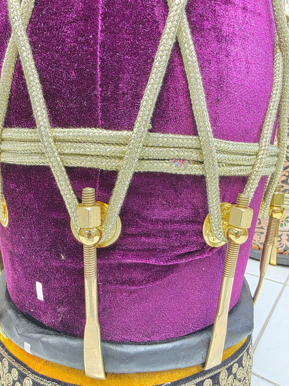 Royal Elegance Velvet Twilight Dholak