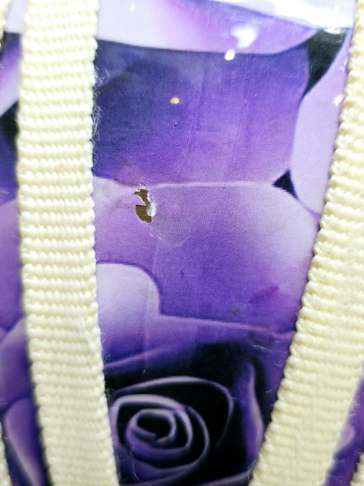 Gulshan Dhwani 9" 6.1kg Copper Nylon-Strapped Bayan – Purple Floral Wrap *Minor Cosmetic Defects *