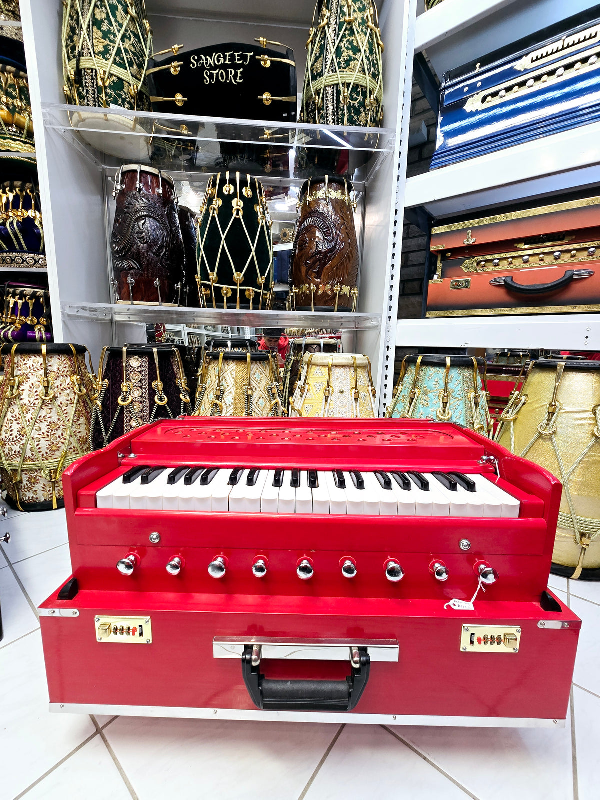 Ruby Param Traveller Harmonium – 2-Reed, Coupler (Minor Cosmetic Defects)