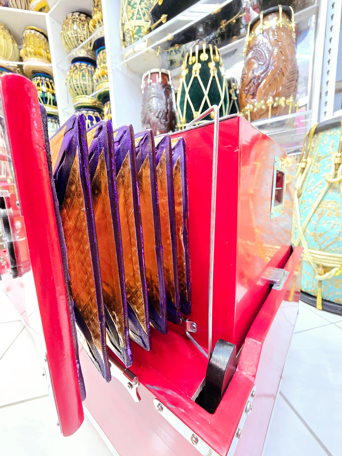 Ruby Param Traveller Harmonium – 2-Reed, Coupler (Minor Cosmetic Defects)
