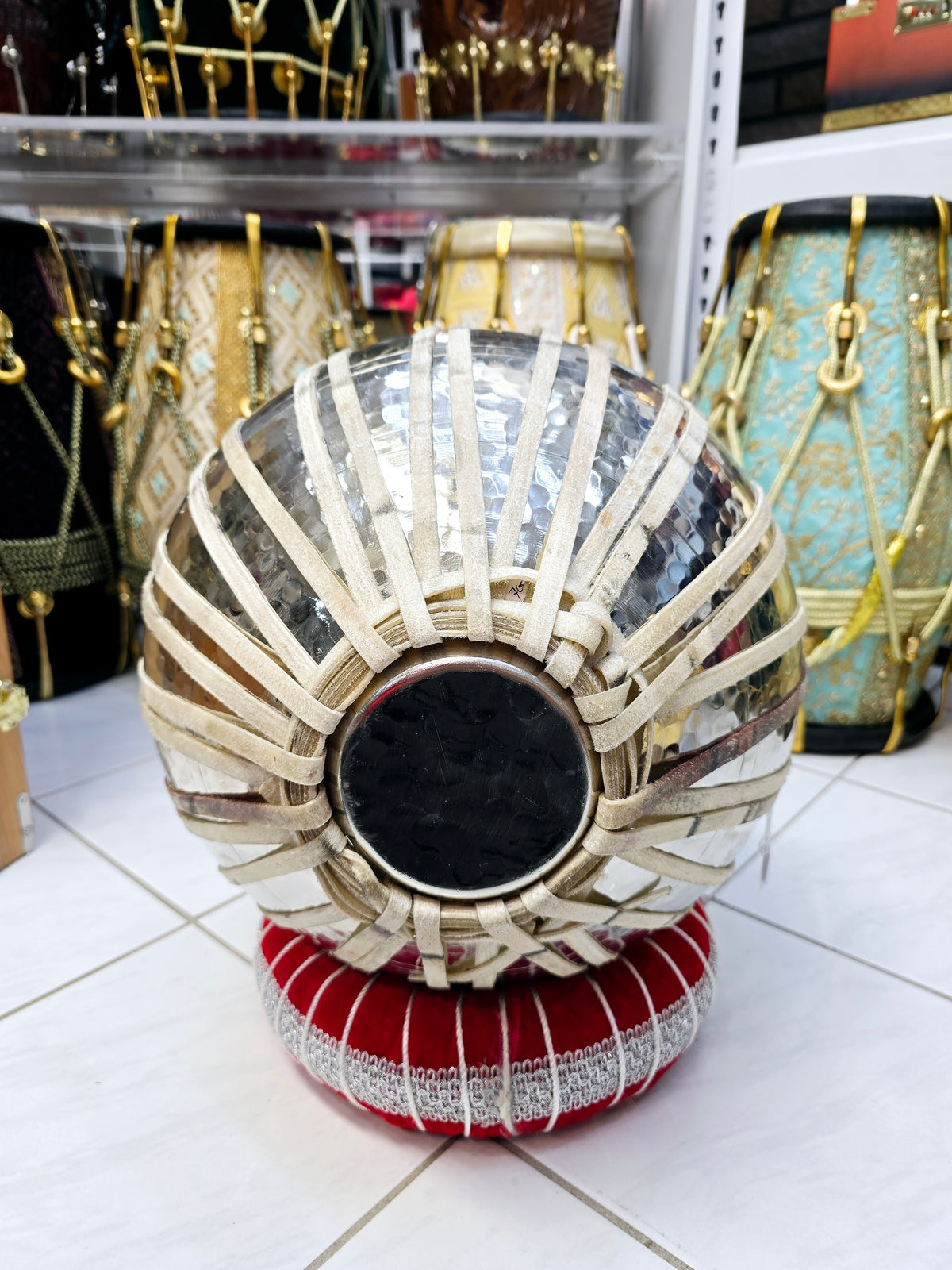 Lunarcrest Copper Bayan: 9.25", 4.2kg Silver Finish with Bharat Kakade Artistry