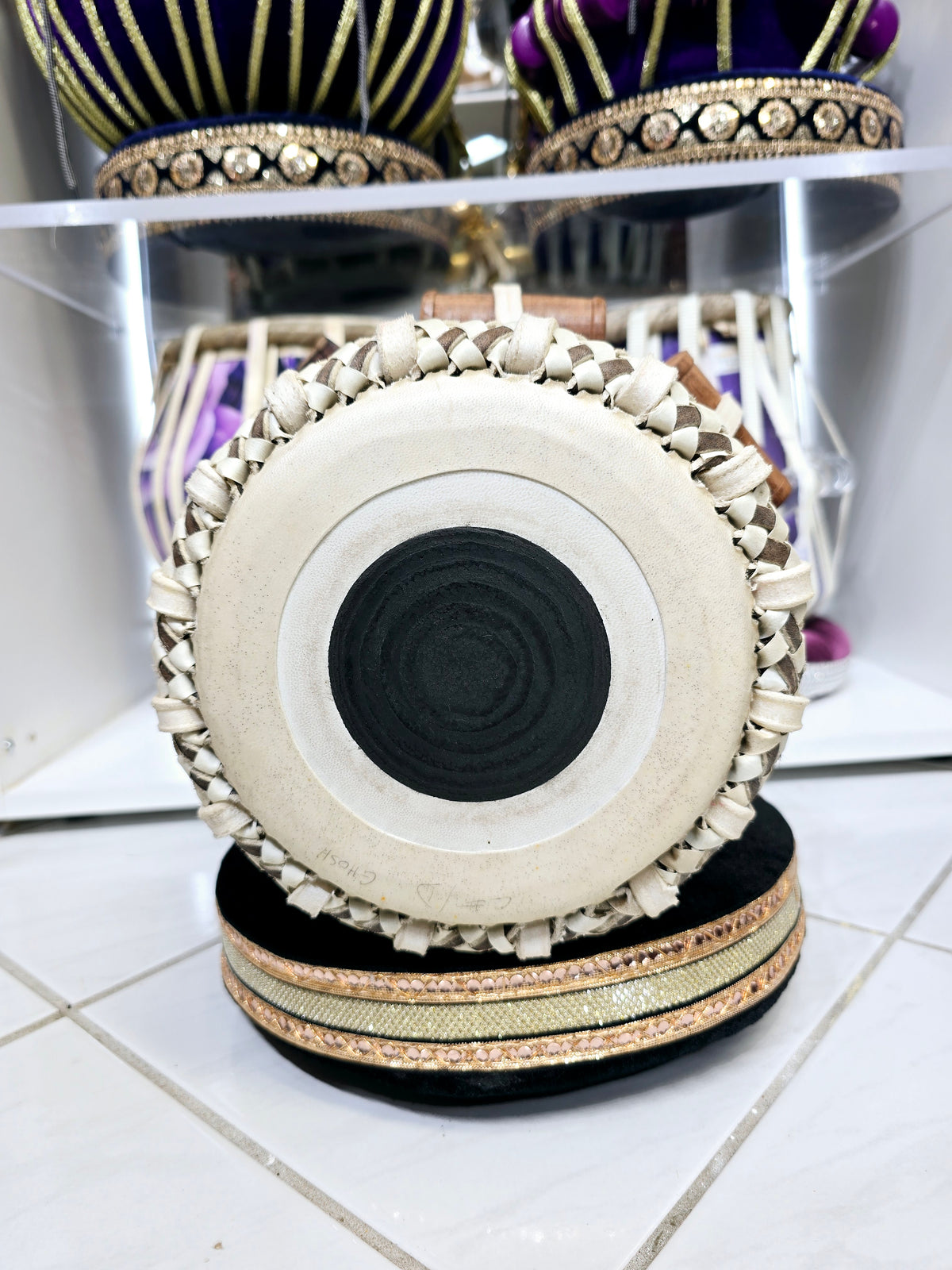 Taal Manthan 5⅞" Red Sheesham Dayan – C#/D Scale with Sandeep Ghosh Head (Minor Cosmetic Defects) *Buzzing*