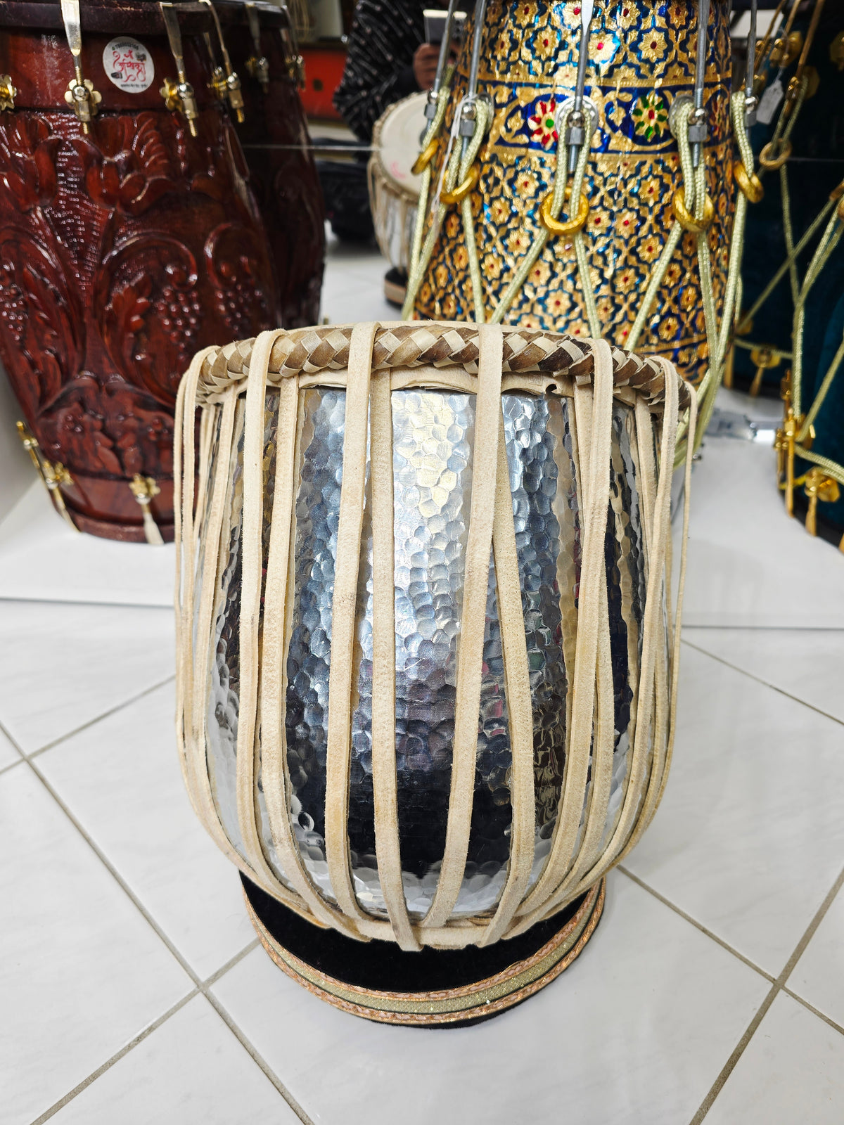 Echo Dweller – 3.9kg Silver Copper Dhamma-Shaped Bayan (11.5" Height, 9.5" Skin)