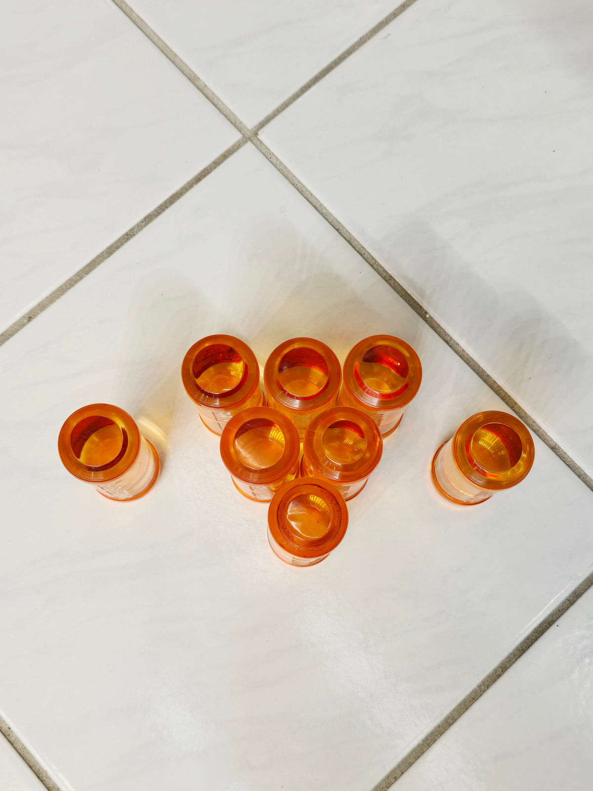 Light-Orange Dayan Ghattas (8-Piece Set) - Sangeet Store