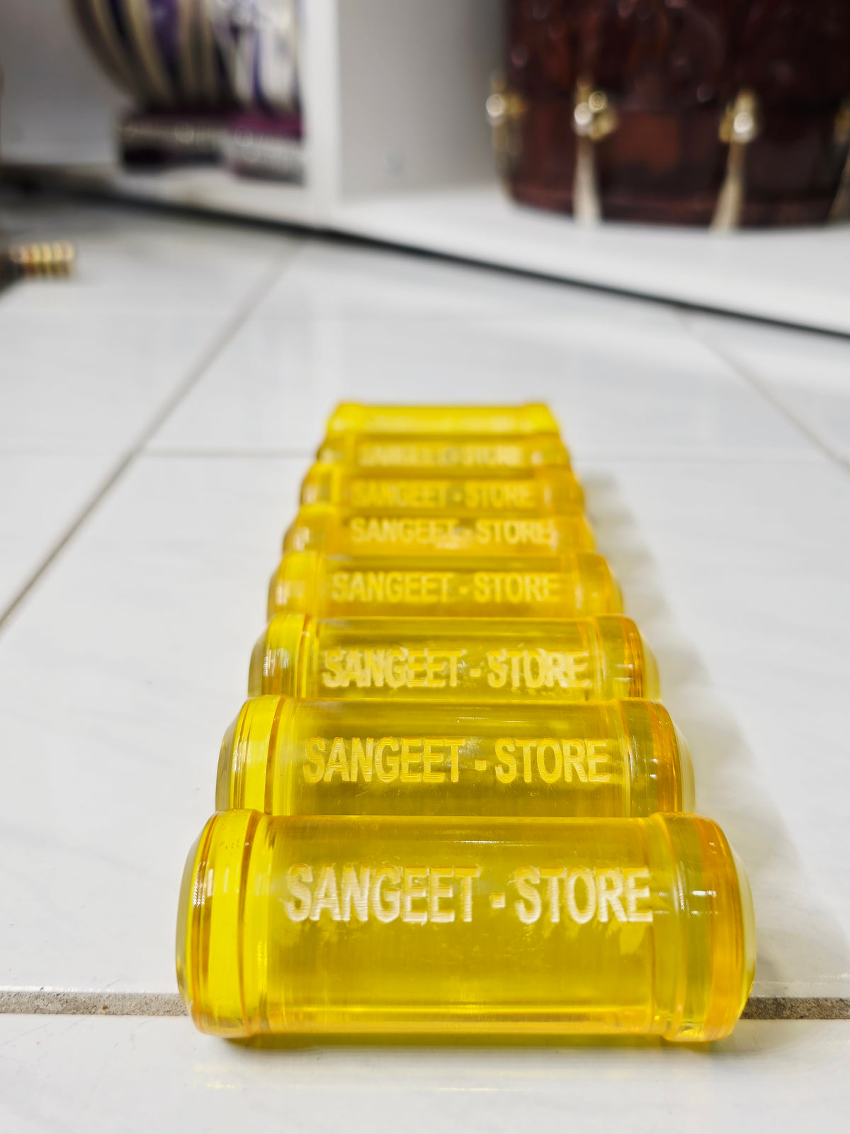 Yellow Dayan Ghattas (8-Piece Set) - Sangeet Store