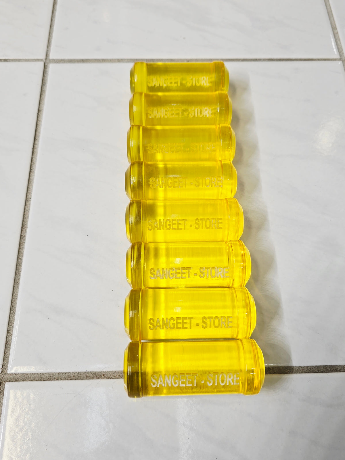 Yellow Dayan Ghattas (8-Piece Set) - Sangeet Store