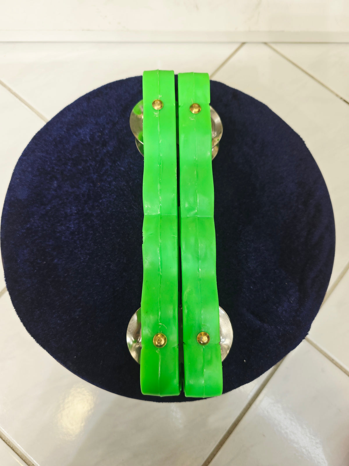 Naad Clap – Devotional Hand Khartaal Set (Green Plastic)
