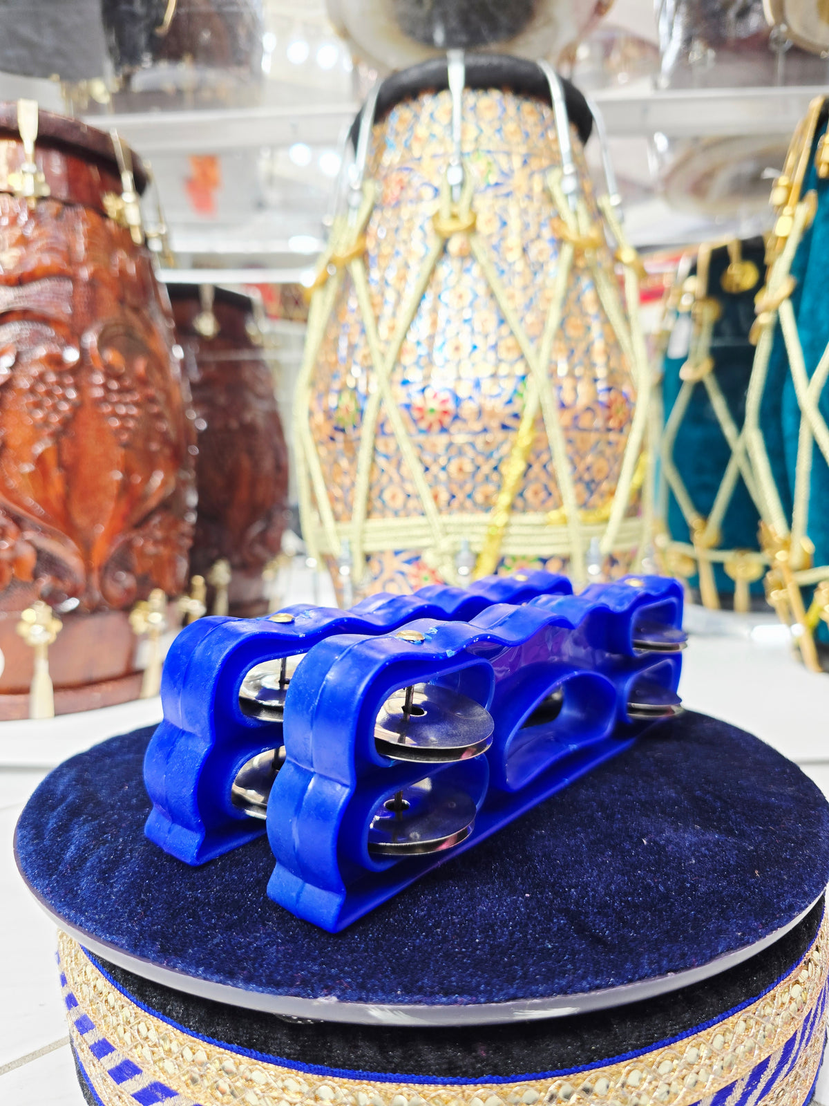 Taal Wave – Blue Devotional Hand Khartaal