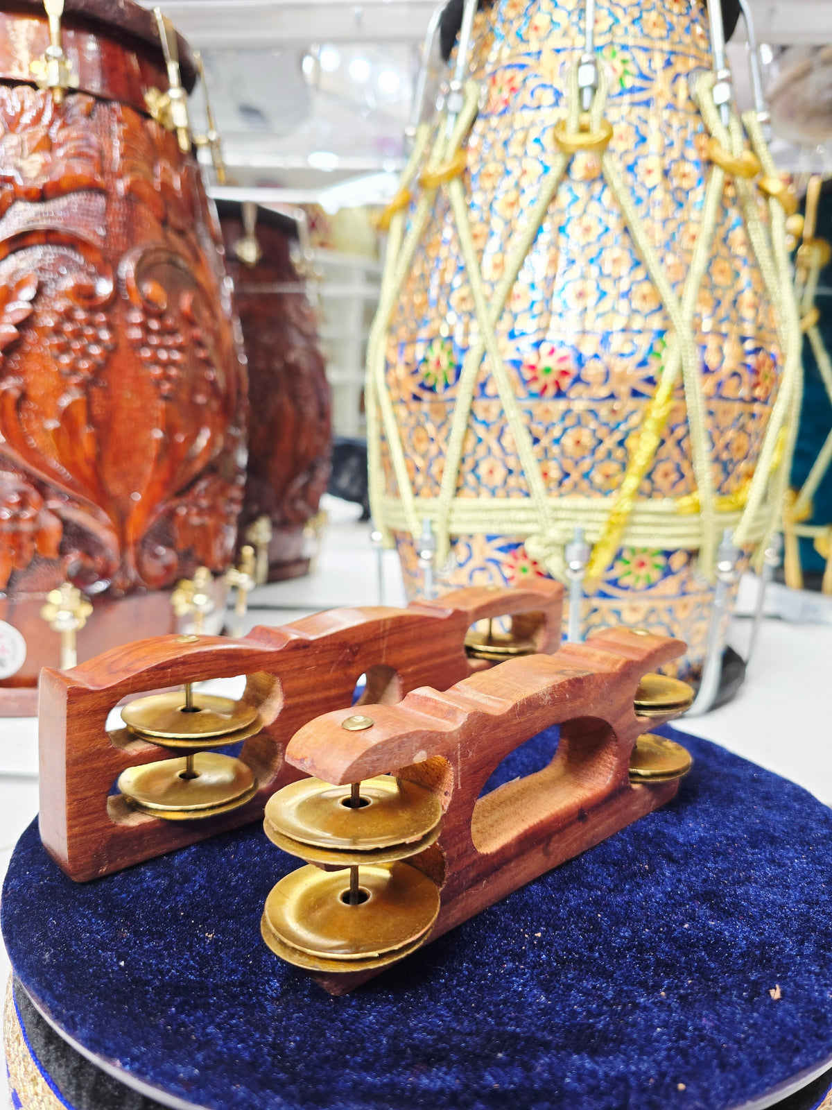 Taal Milap – Dual-Size Wooden Hand Khartaal Set