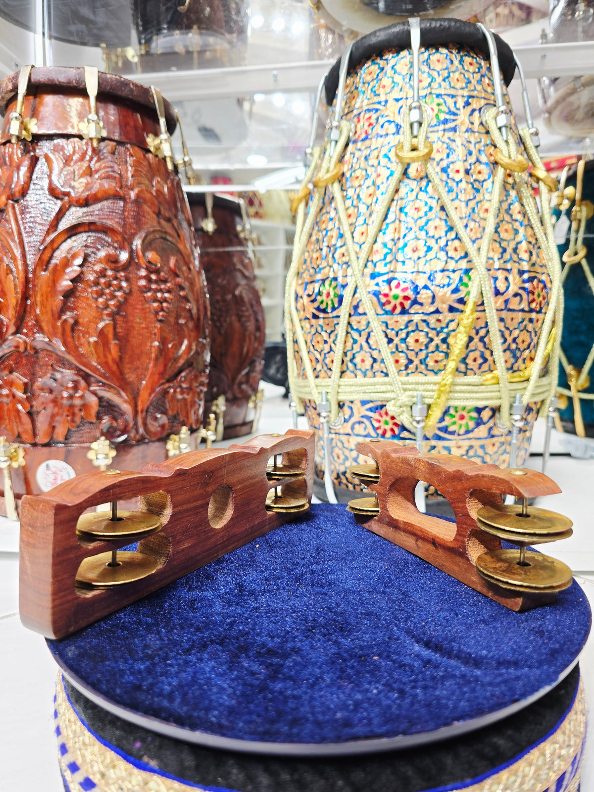 Taal Milap – Dual-Size Wooden Hand Khartaal Set