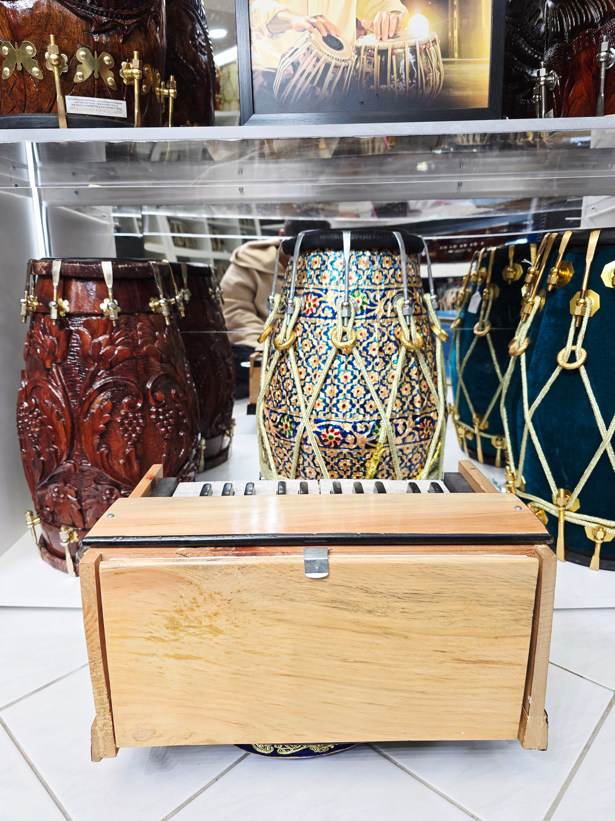 Tiny Virtuoso: Traditional Playable Wooden Toddler Harmonium *Minor Cosmetic Defects + Space between keys* - Sangeet Store