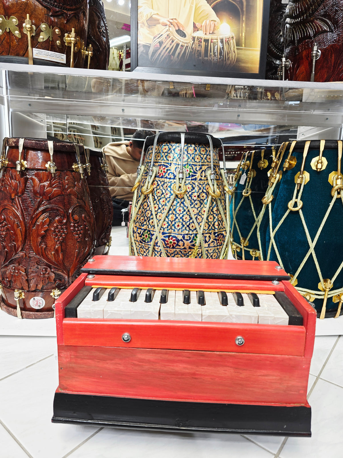 Sunset Serenade: Red-Orange Toddler Harmonium *Cosmetic Defects + Space between keys - Sangeet Store