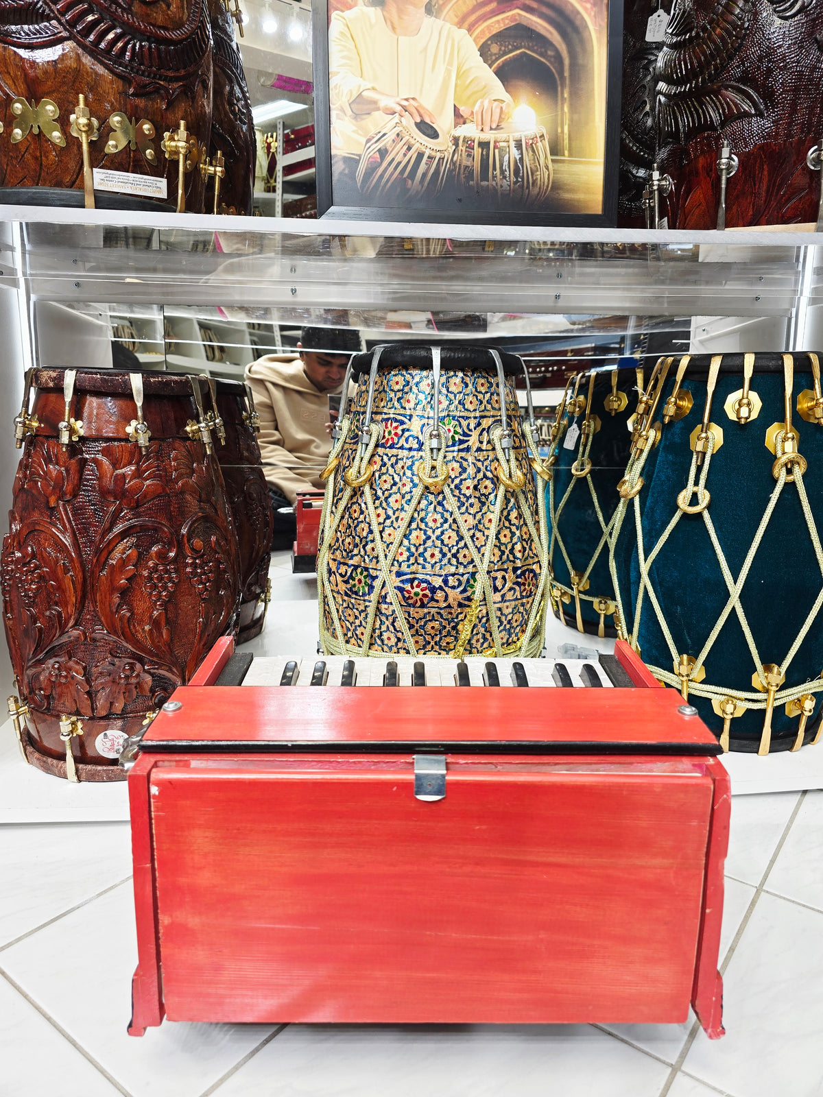 Sunset Serenade: Red-Orange Toddler Harmonium *Cosmetic Defects + Space between keys - Sangeet Store