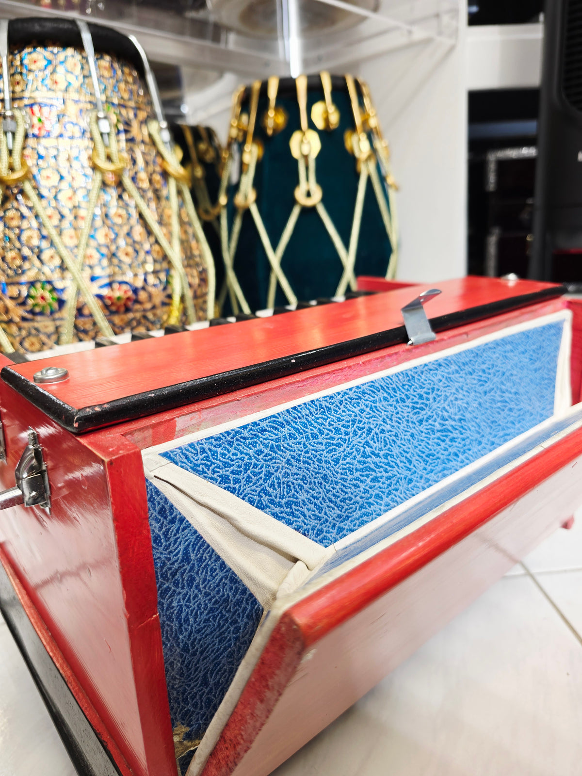 Sunset Serenade: Red-Orange Toddler Harmonium *Cosmetic Defects + Space between keys - Sangeet Store