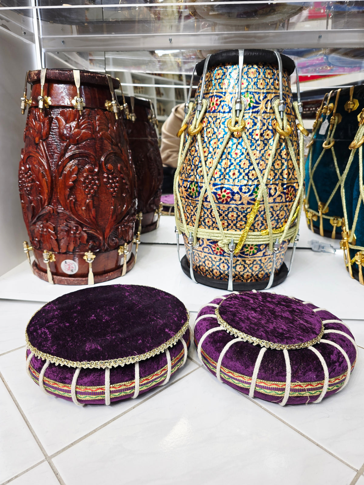 Raag Myst – Purple Velvet Tabla Ring & Cover Set (Minor Cosmetic Defects) - Sangeet Store