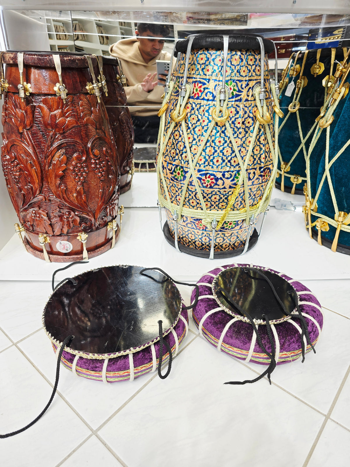 Raag Myst – Purple Velvet Tabla Ring & Cover Set (Minor Cosmetic Defects) - Sangeet Store