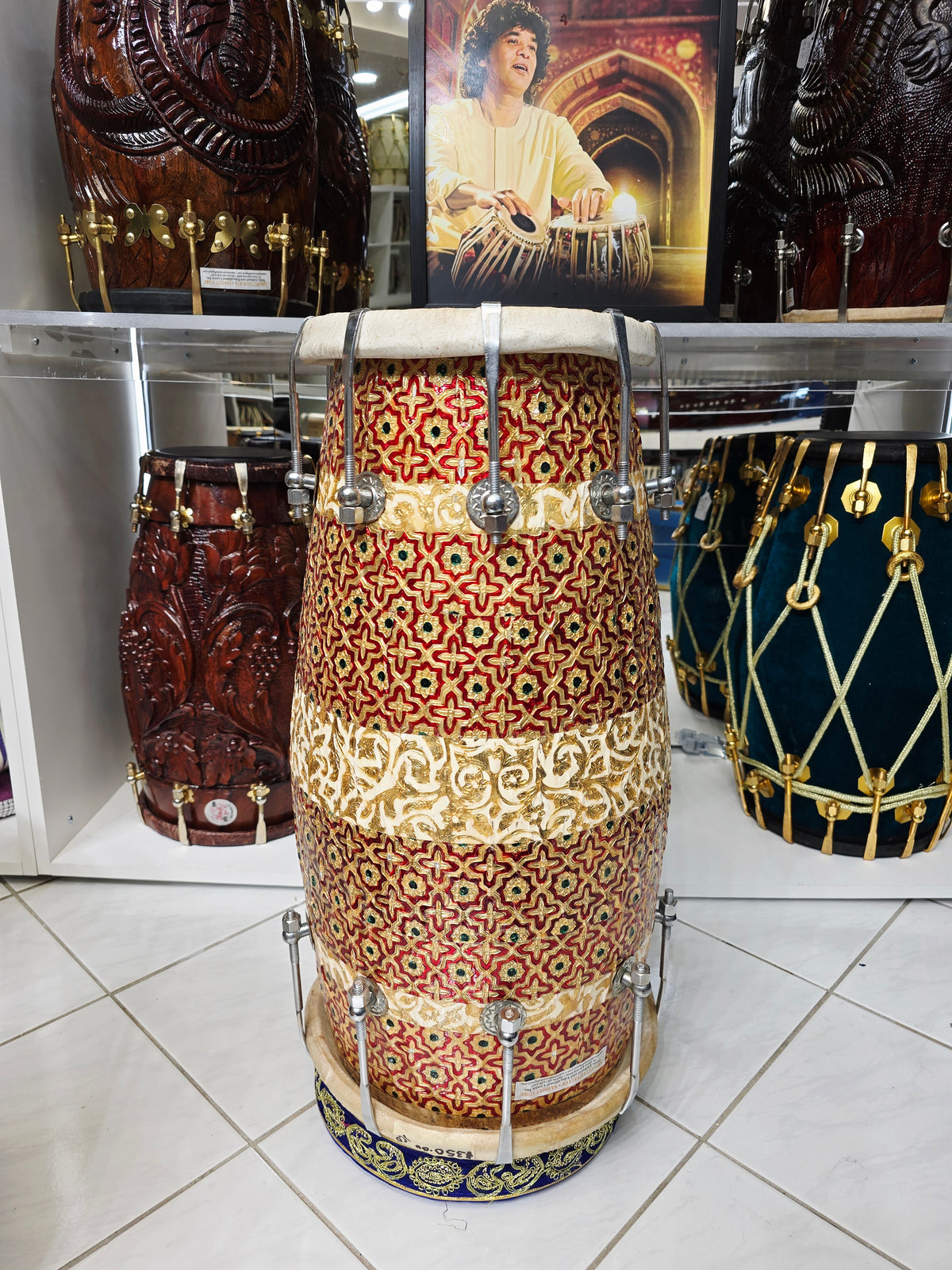 Rang Aura – Designer-Wrapped Dholak (Prone to Wrap Chipping) - Sangeet Store