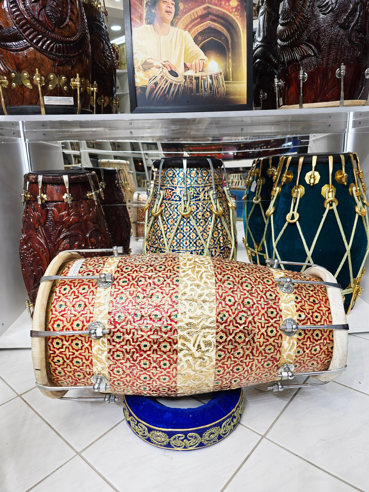 Rang Aura – Designer-Wrapped Dholak (Prone to Wrap Chipping) - Sangeet Store