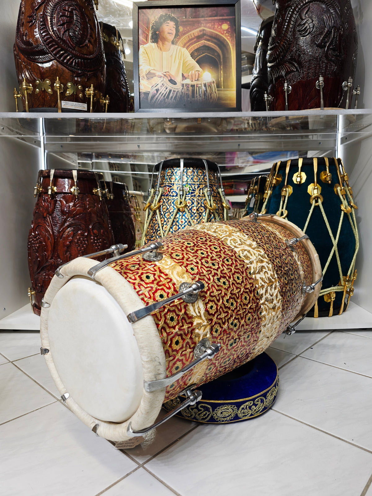 Rang Aura – Designer-Wrapped Dholak (Prone to Wrap Chipping) - Sangeet Store