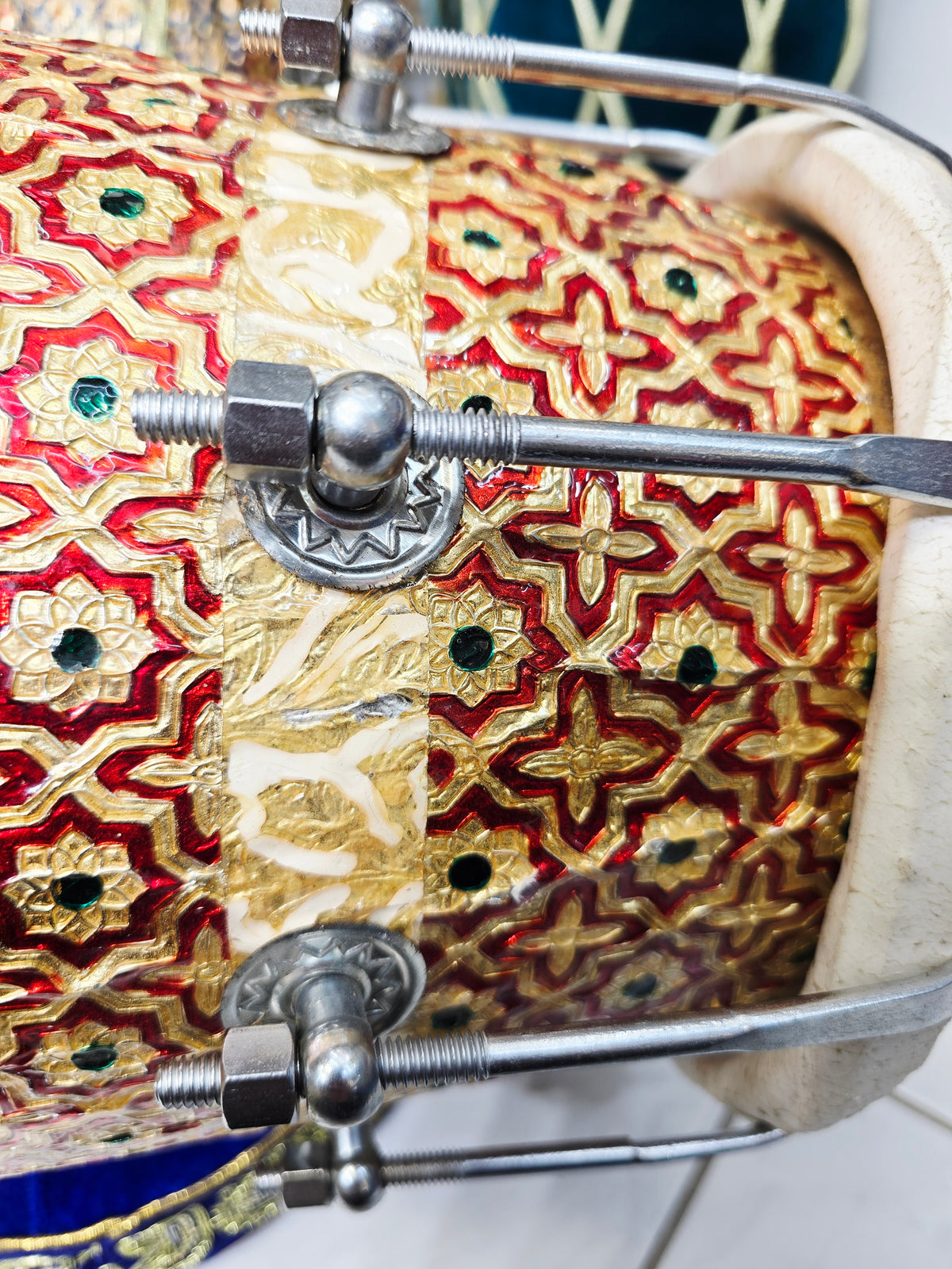 Rang Aura – Designer-Wrapped Dholak (Prone to Wrap Chipping) - Sangeet Store