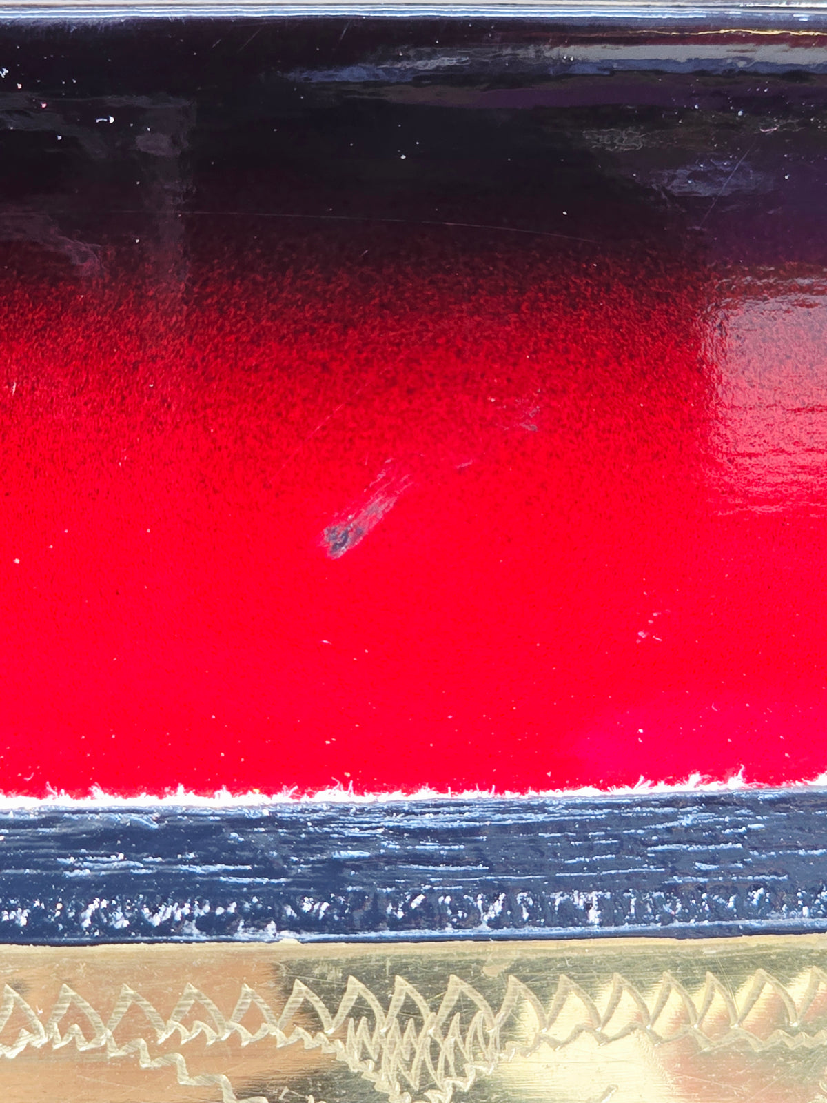 Maharaaj Flame – 3-Reed BMF 9-Scale Changer Harmonium Red & Black Blended Body with Pink Marble Keys *Minor Cosmetic Defects