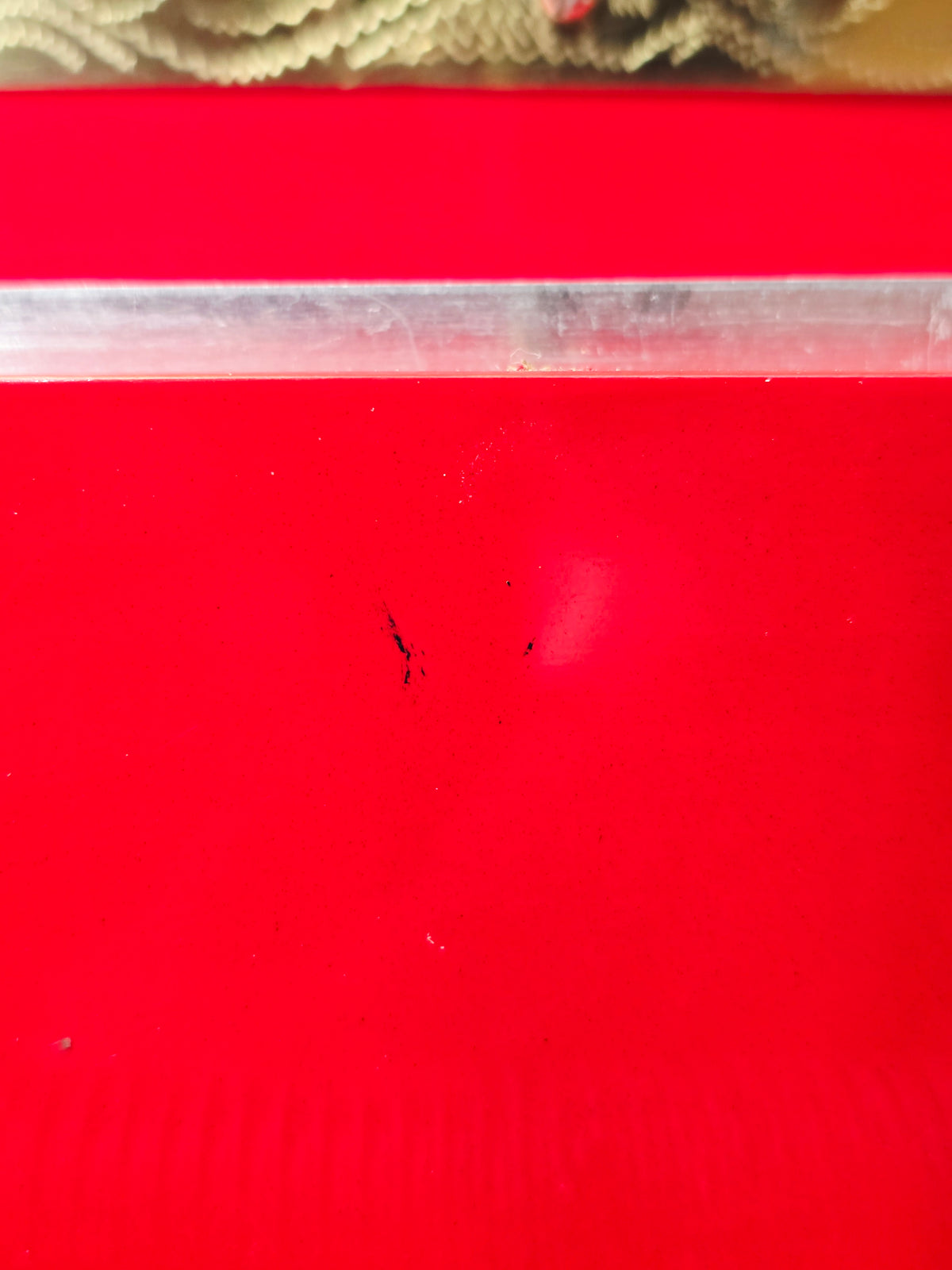 Maharaaj Flame – 3-Reed BMF 9-Scale Changer Harmonium Red & Black Blended Body with Pink Marble Keys *Minor Cosmetic Defects