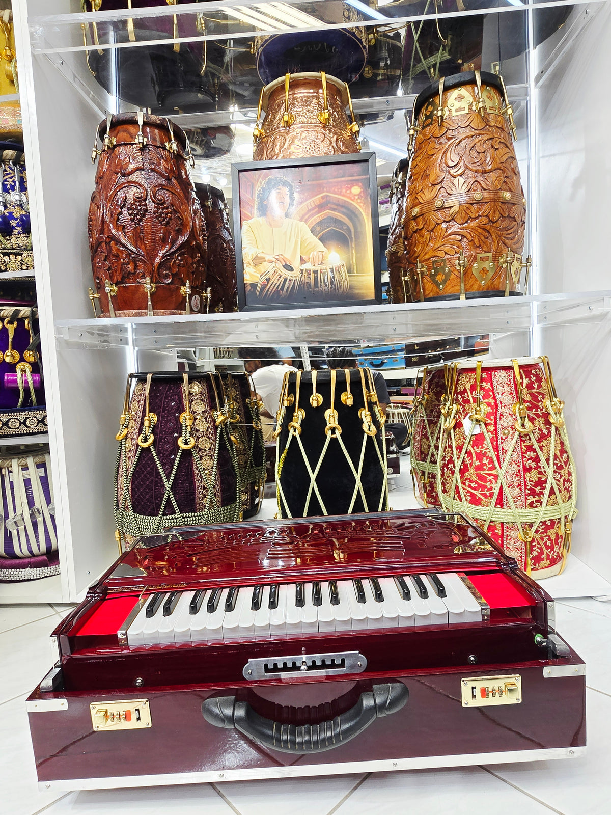 Royal Sur | Burgundy 3-Reed MMF 9-Scale Changer Harmonium – Monoj Sardar *Very Minor Cosmetic Blemishes