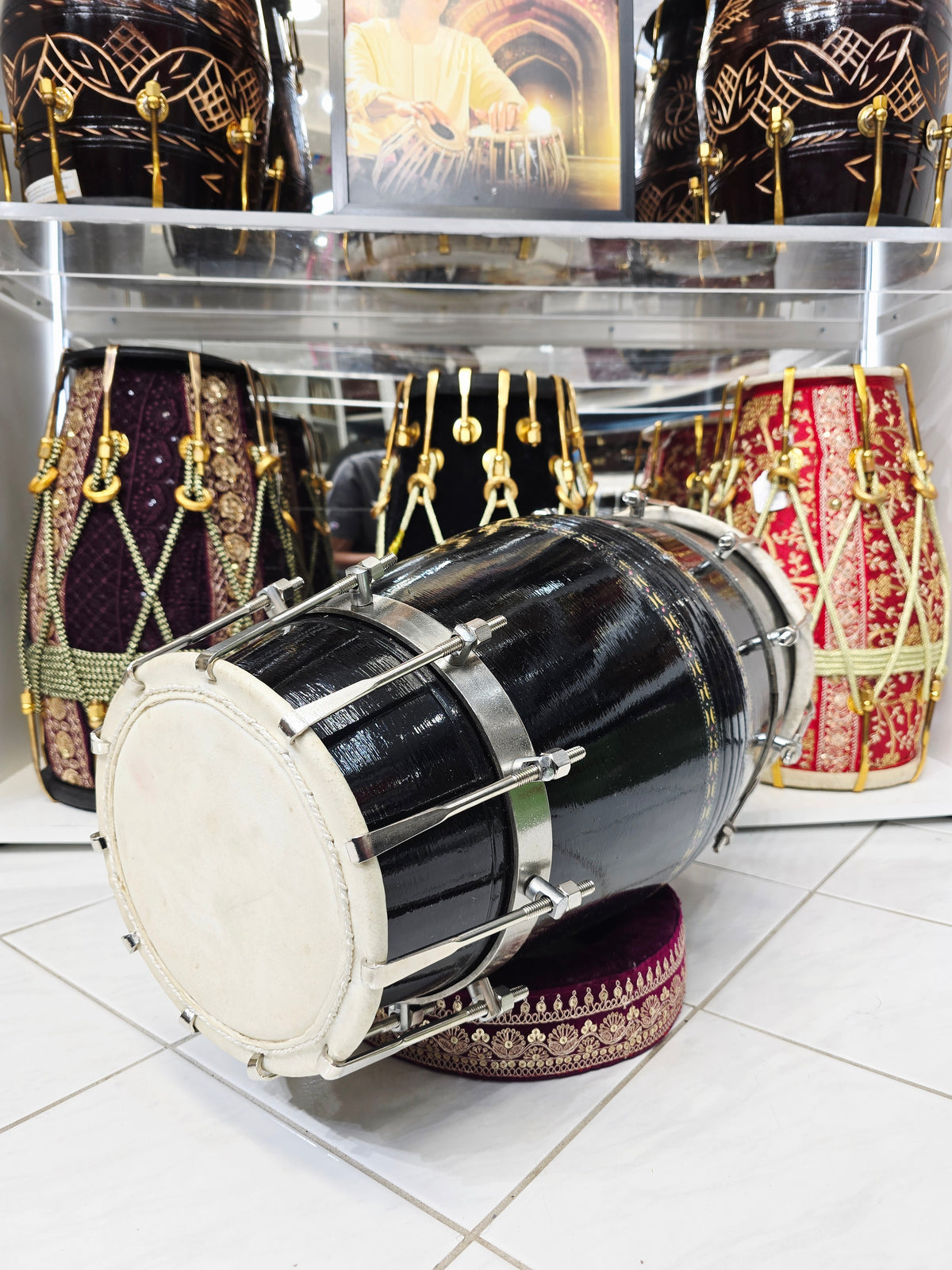 Obsidian Ember Sheesham Dholak – Concert Series *Minor Blemishes