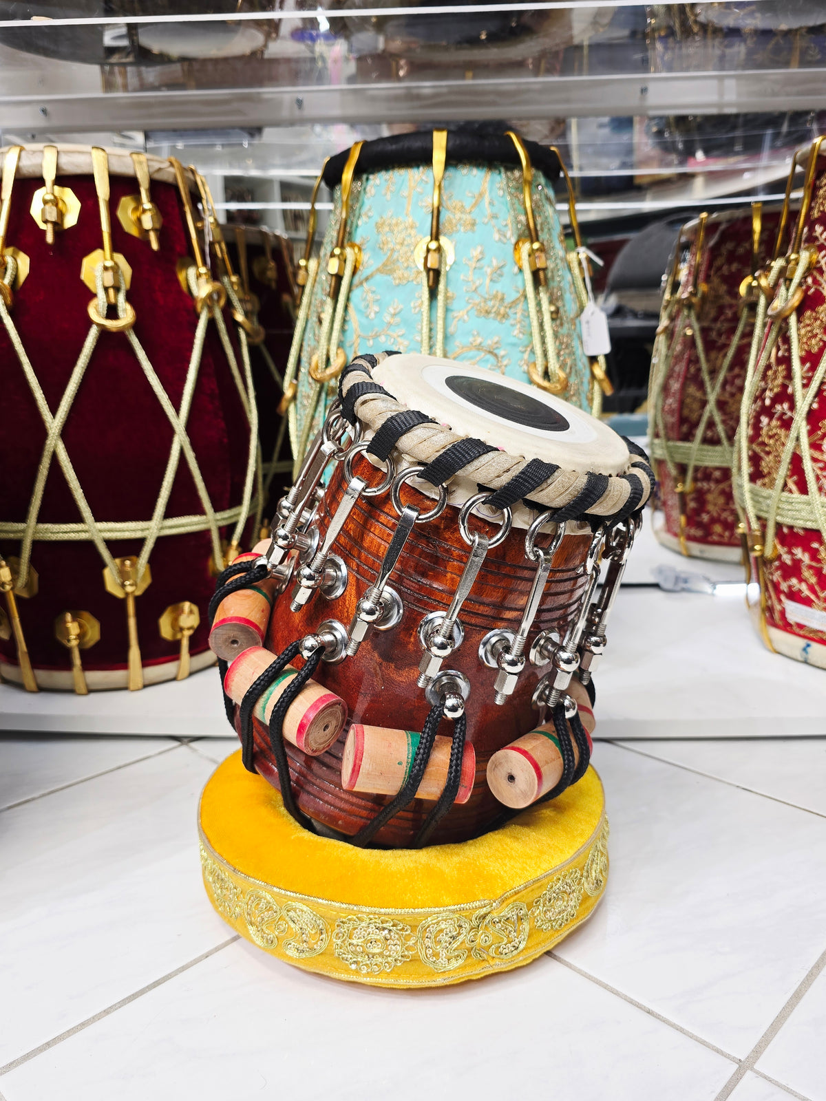 Dhruva Bolt | 5.75" D#/E Red Sheesham Dayan by Shaikh Makbool *Minor Cosmetic Defects *Replacement Skin on the way OR purchase as-is with the discounted price*