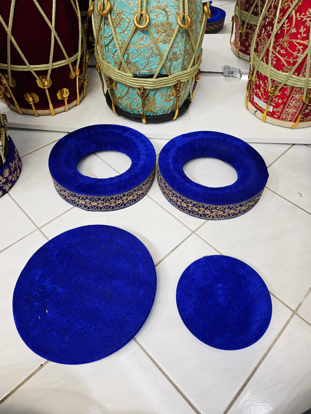 Sapphire Maharaja: Tabla Rings & Covers Set - Sangeet Store