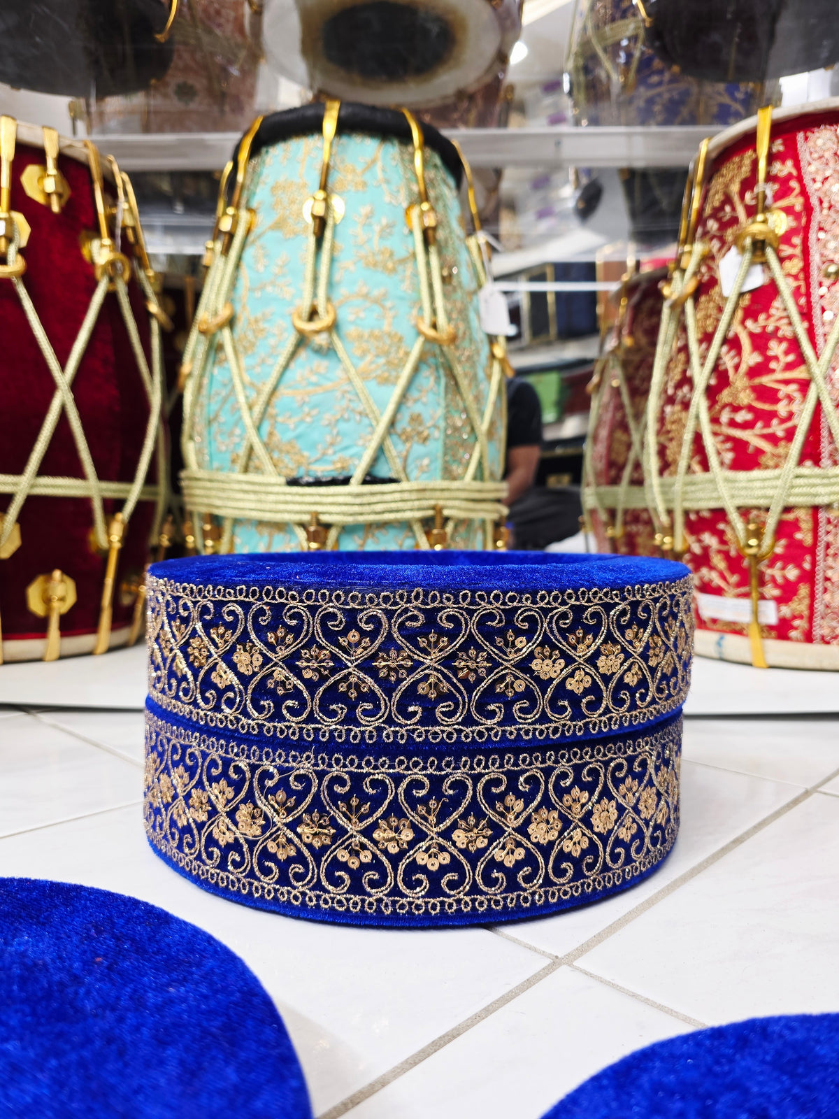 Sapphire Maharaja: Tabla Rings & Covers Set - Sangeet Store