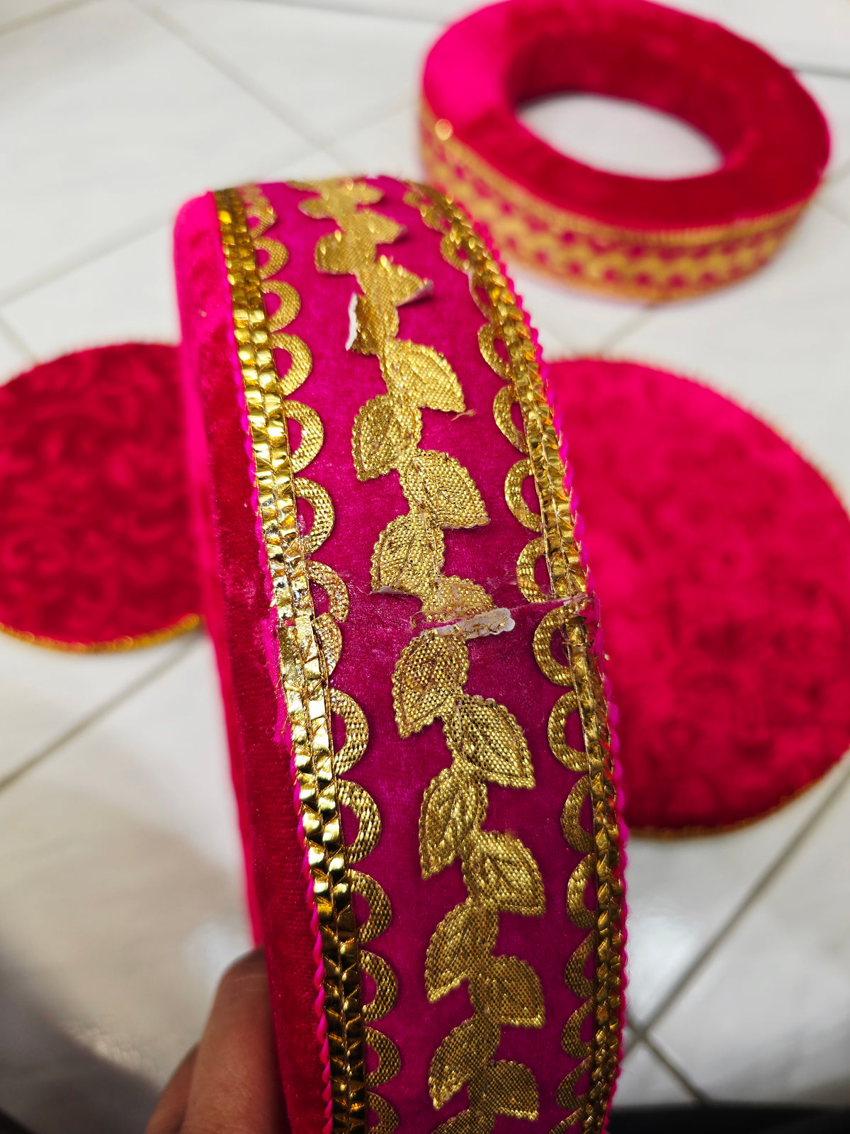 Rajkumari Rose Tabla Rings & Covers Set *Very Minor Cosmetic Blemishes - Sangeet Store