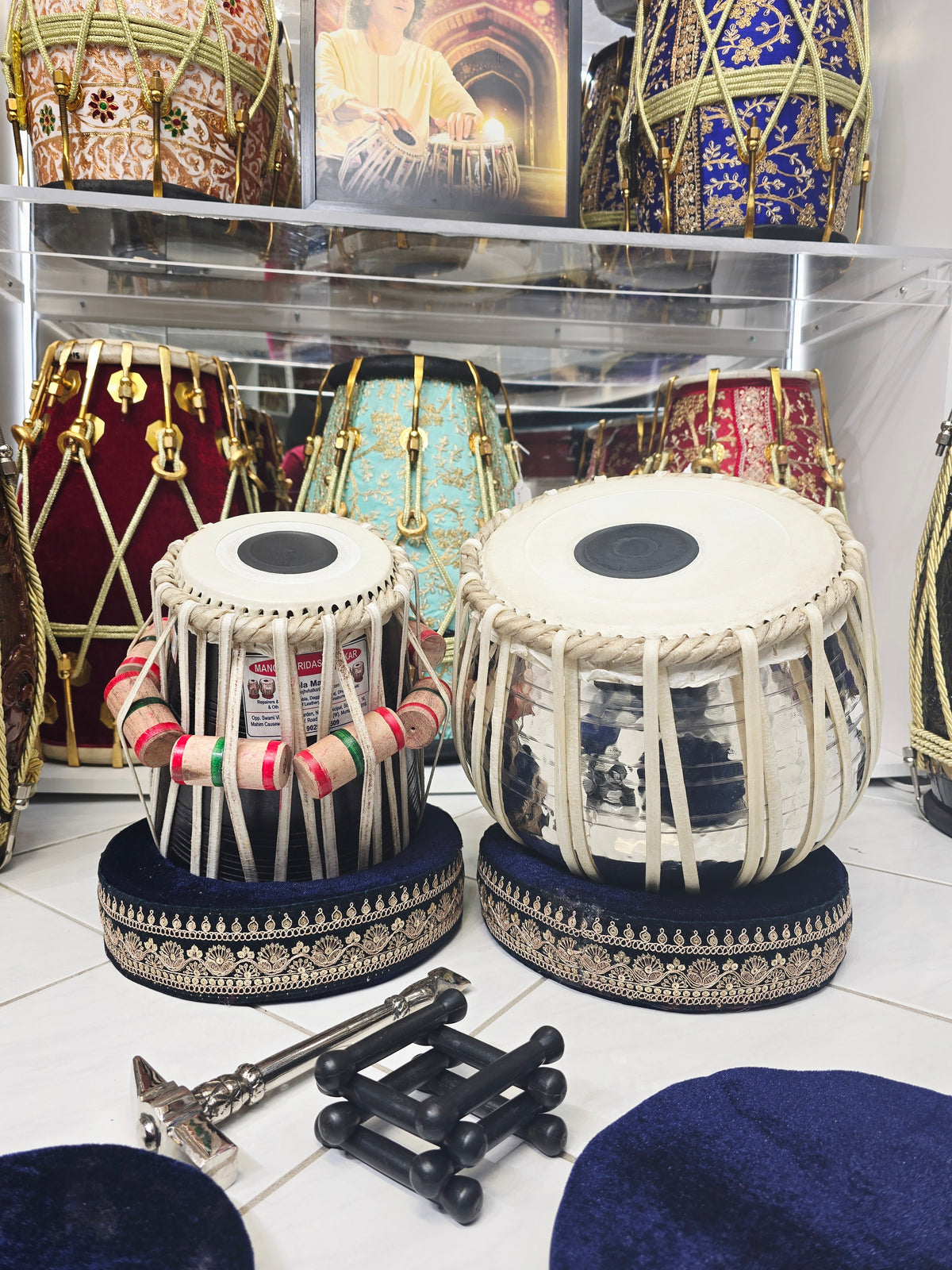 Midnight Sovereign | Premium Tabla Set 5.5" Black Sheesham Dayan + 9.25" Copper Bayan