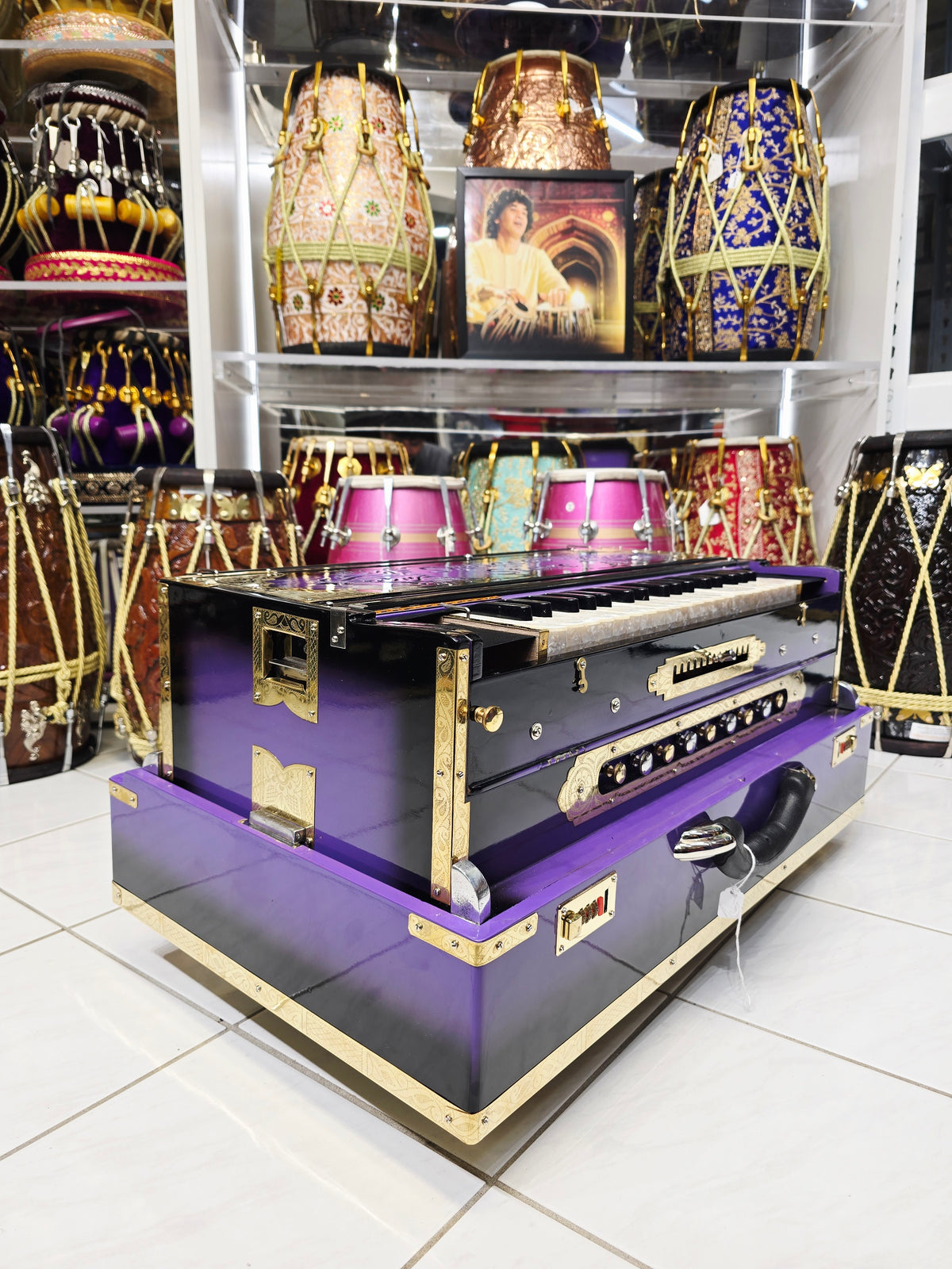 Amethyst Noir — Custom 3-Reed BMF 13-Scale Changer Harmonium in Purple & Black Blend for Natalie