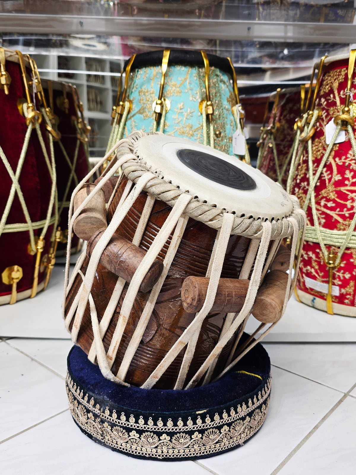 Anant Naad | 7.5" D/D#/E Bharat Kakade Red Sheesham Jori Dayan – Pakhaawaj-Style Open Note Ringing Sound