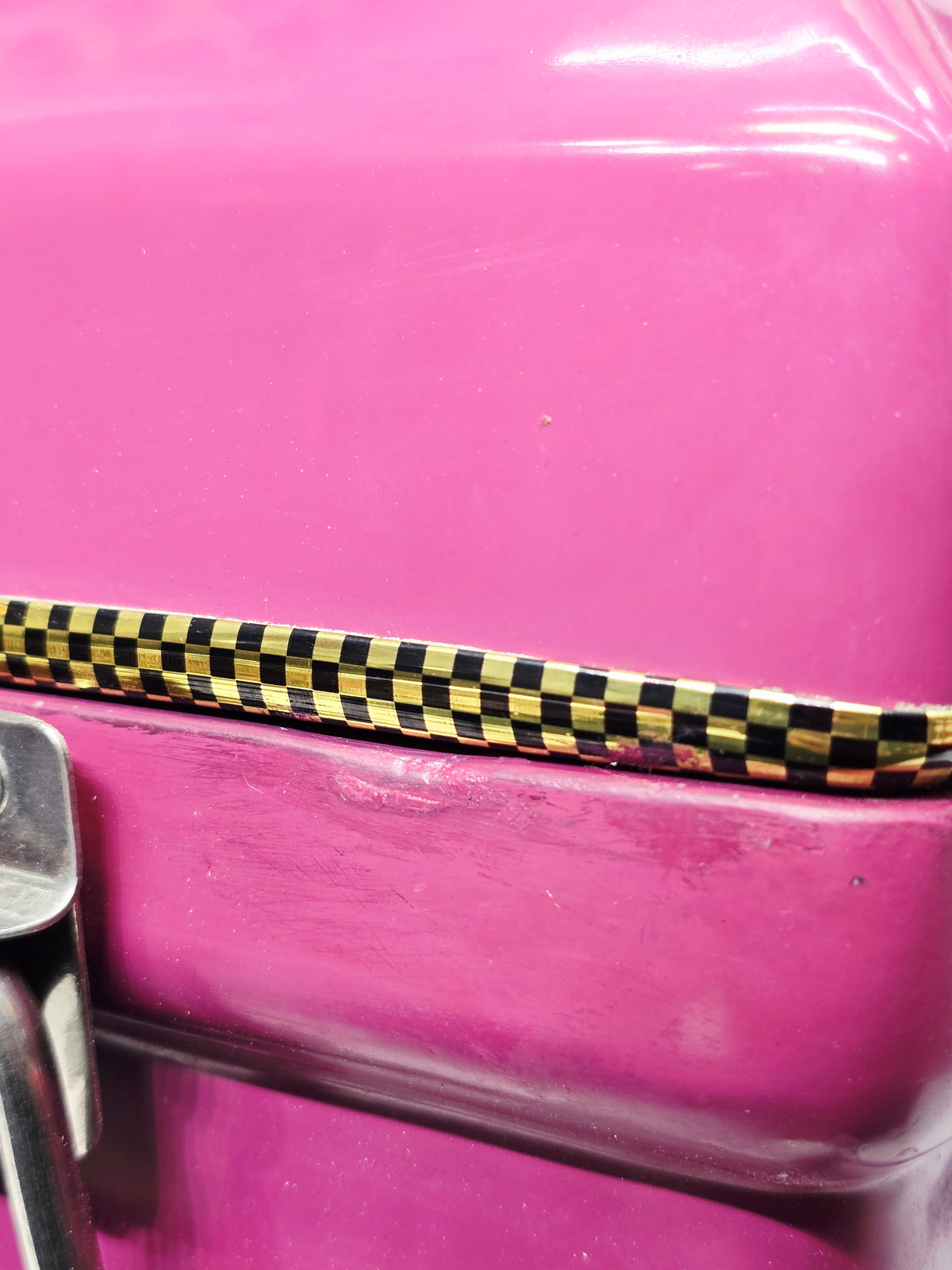 Royal Rāga Vault – Magenta Velvet-Lined Harmonium Case with 360° Wheels *Very Minor Cosmetic Blemishes - Sangeet Store
