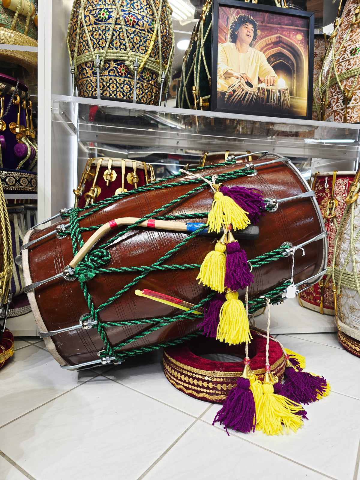 Punjab Titan | 23" Bolted Punjabi Dhol – 12.25" Bass & 12.5" Taal Side
