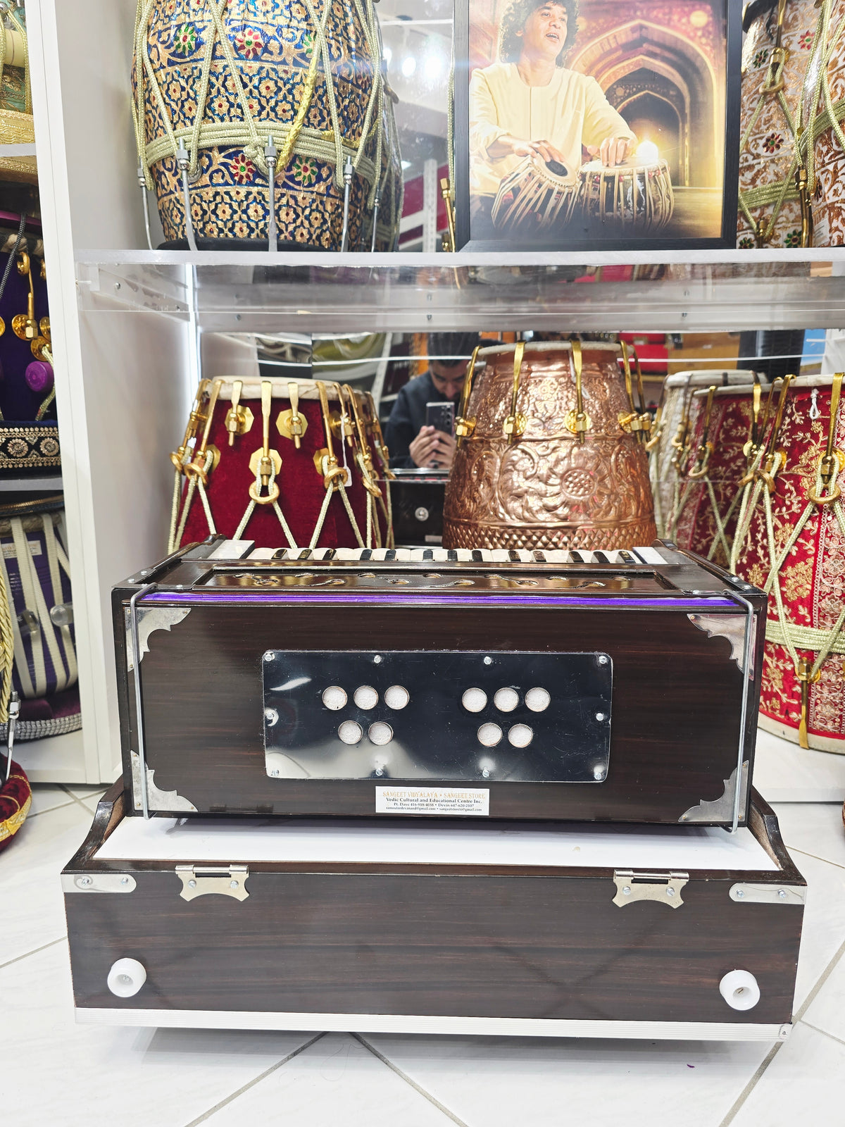 Deep Voyage | 32-Key Dark Brown Traveller Harmonium – With Stoppers *Cosmetic Defects