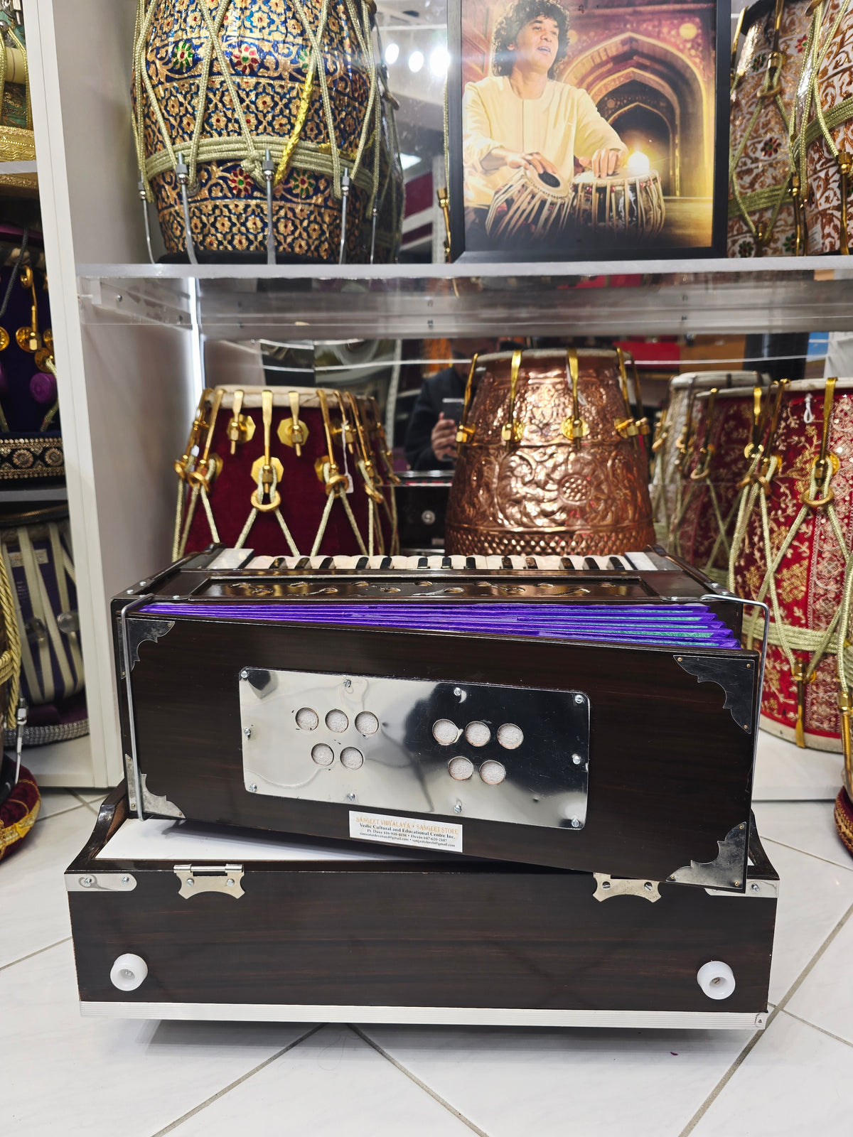 Deep Voyage | 32-Key Dark Brown Traveller Harmonium – With Stoppers *Cosmetic Defects