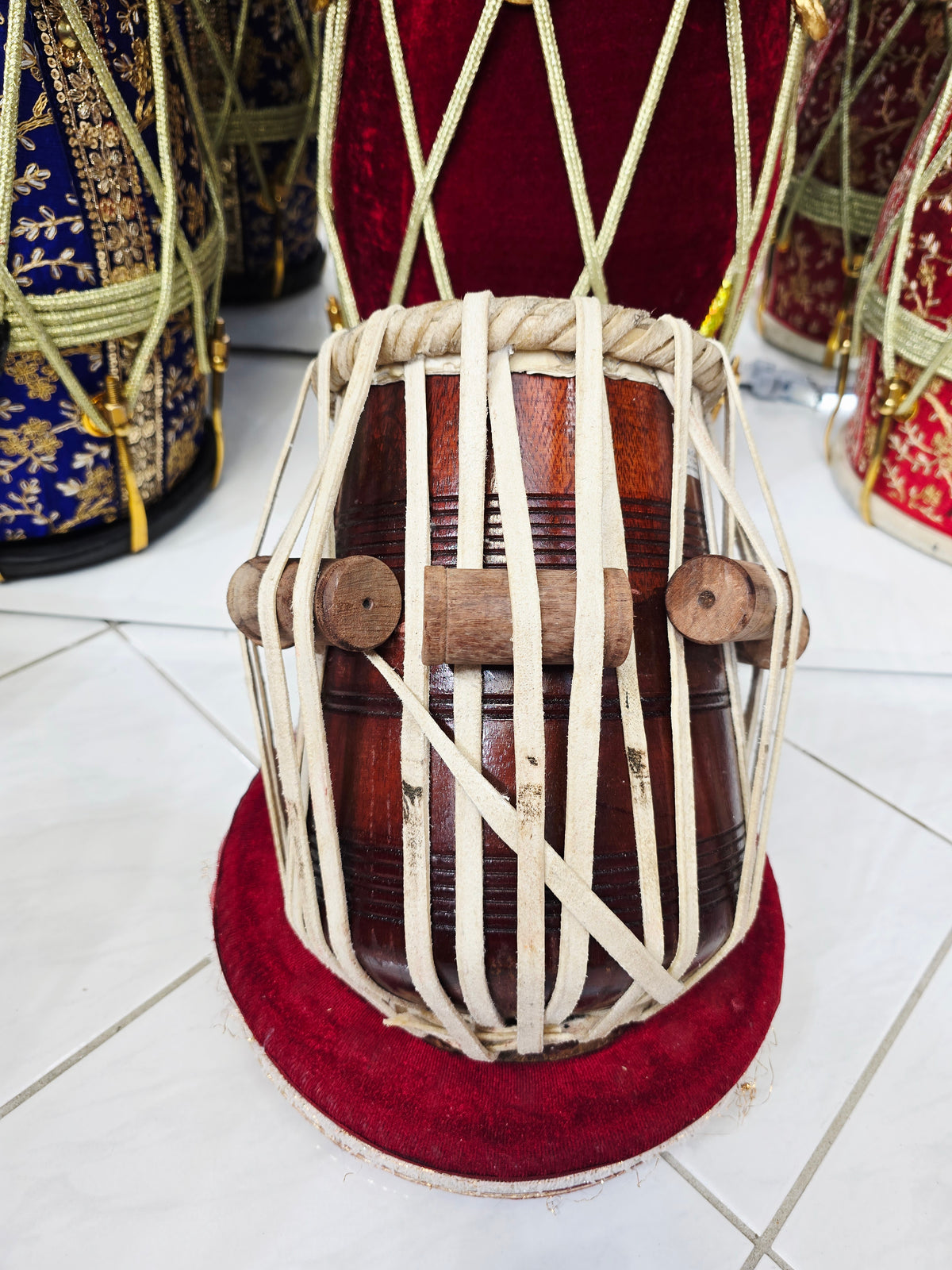 RaktaPulse D# Treble Dayan – 5.5" Red Sheesham (Iqbal) – Slight Open-Note Vibration *Minor Cosmetic Blemishes