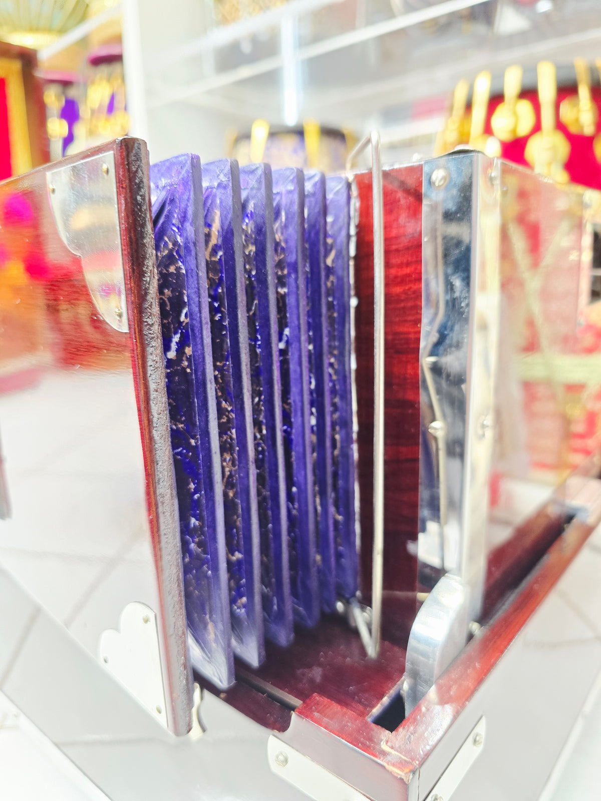 Ragini Gulab Traditional BMF Harmonium – 3-Reed | 9-Scale Changer – Cosmetic Cracks & Blemishes