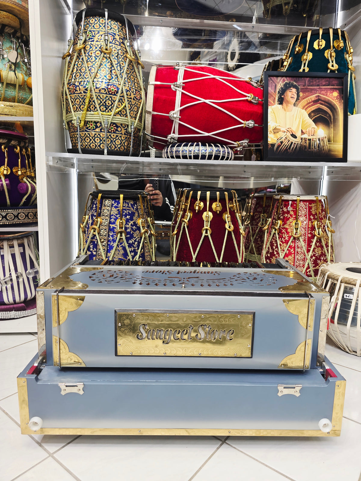 NeelChandra Blended BMF Harmonium (Including Air Shipping to Trinidad) – 3-Reed | 9-Scale Changer | Black Keys