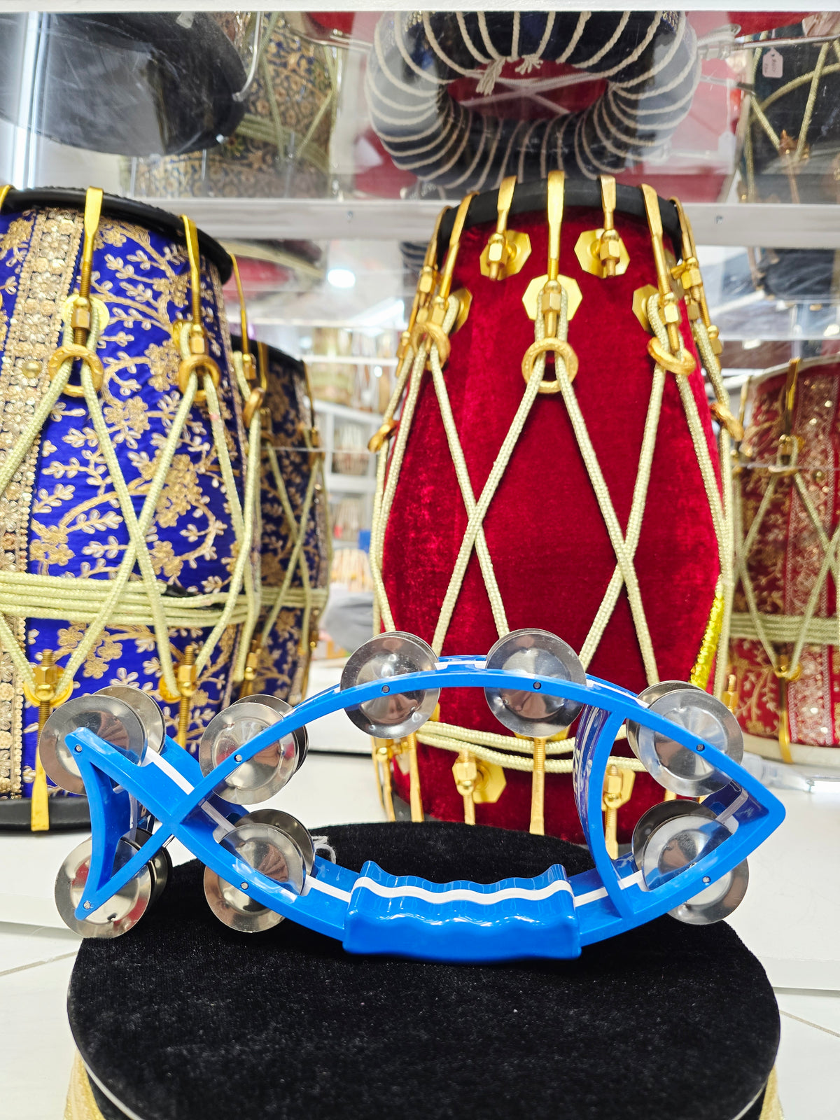 JalTarang Fin — Fish-Form Tambourine (Double-Row Metal Jingles)