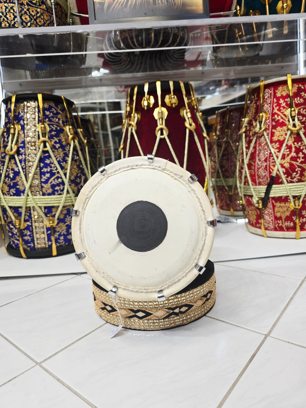 Rakta Laya™ Red Sheesham Half Dholki — 6.5″ Head | Compact Folk Tone